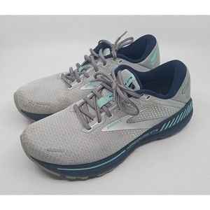 Brooks Womens Adrenaline GTS 22 Gray Running Shoes Sneakers Size 10.5